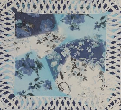 CHRISTIAN DIOR. 

Silk square decorated with...