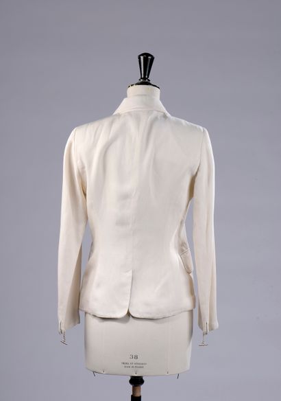 ALEXANDER McQUEEN.

Cream colored silk blend...