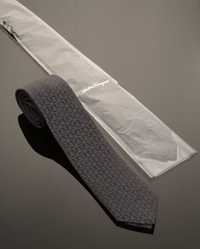 SALVATORE FERRAGAMO. 

 Set of two silk ties...