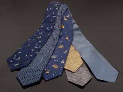 CHRISTIAN DIOR.

Set of six silk ties including:...