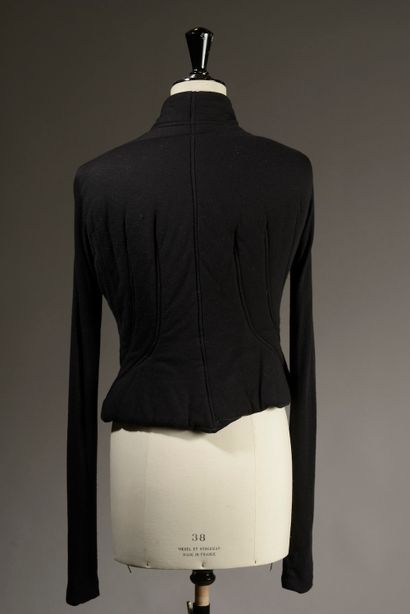 RICK OWENS.

Black jacket in viscose and...