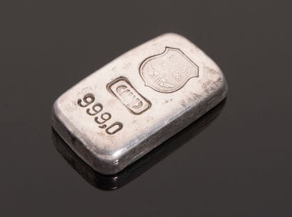 Lingotin of 101,9 grams of silver 999,0 thousandths,...