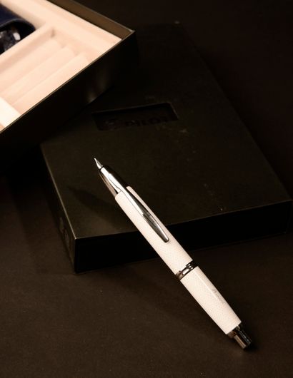 PILOT.

Lacquered white fountain pen personalized...