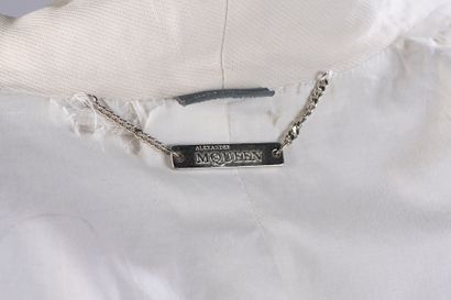 ALEXANDER McQUEEN.

Cream colored silk blend...