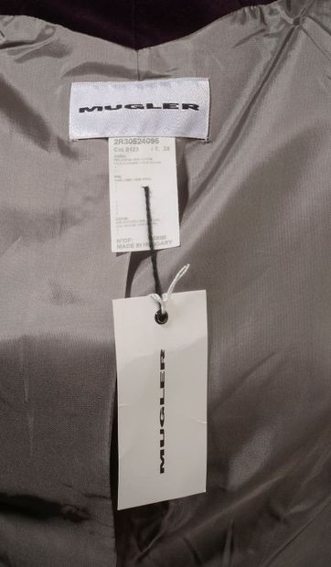 MUGLER.

Plum wool and cotton skirt suit,...