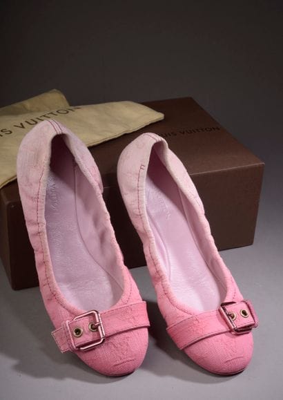 LOUIS VUITTON. 

Pair of powder pink denim...