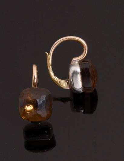 Pair of earrings in the Pomelato style adorned...