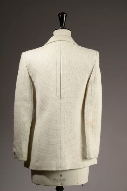 BALENCIAGA Paris.

Cream wool blend jacket,...