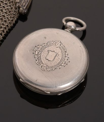 Small chainmail purse in silver 800 thousandths...