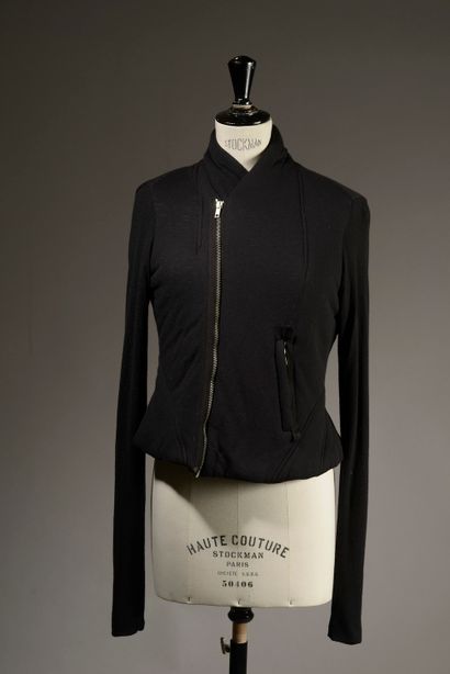 RICK OWENS.

Black jacket in viscose and...