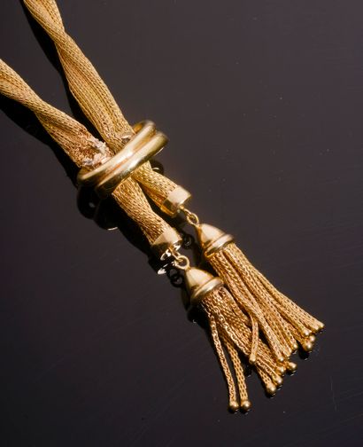 Necklace in 18k yellow gold composed of two...