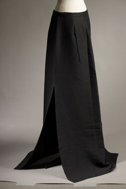 Black cotton dress, high waist, zipper back....