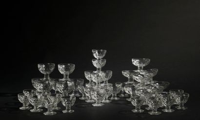 Part of service of crystal glasses model...