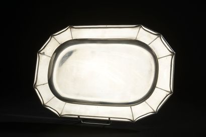 Rectangular dish with small rounded sides,...