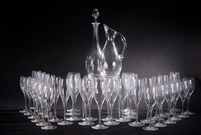 Part of service of glasses in plain crystal,...