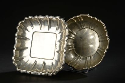 Round silver cup 950 thousandths embossed...