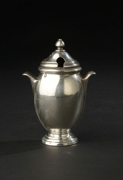 Chocolate truncated cone silver 950 thousandths...