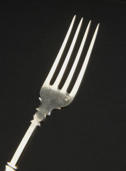 Twelve silver cutlery 950 thousandths, the...