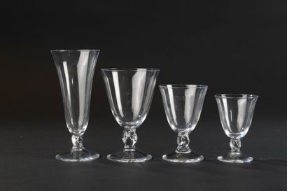 Part of service of glasses with feet model...
