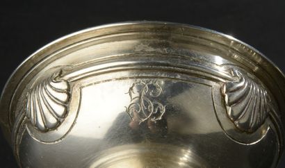 Pair of silver saltshakers 950 thousandth,...