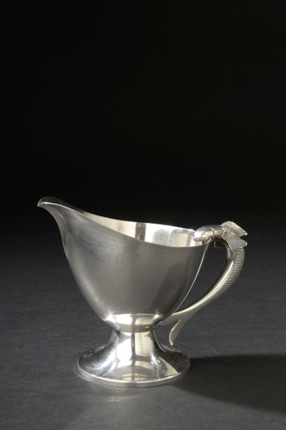 Silver plated profiled coffee pot, the flat...