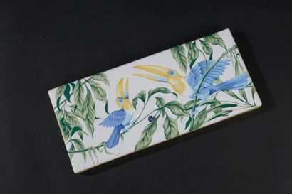 Rectangular earthenware trivet model ''Les...