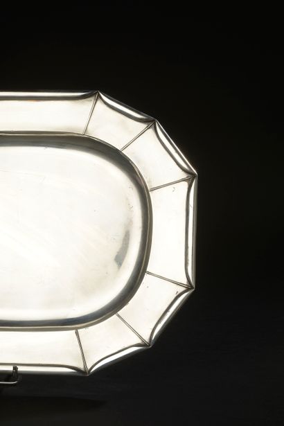 Rectangular dish with small rounded sides,...