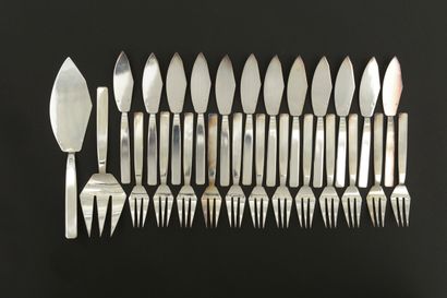 Fishmonger in silver 950 thousandths plain,...