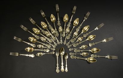 
Part of a dessert set in silver 950 thousandths...