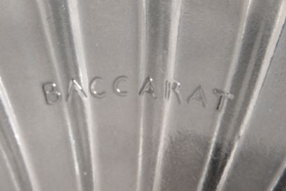 Pair of girandoles or torches in clear molded...