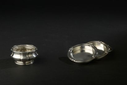 Pair of silver saltshakers 950 thousandth,...