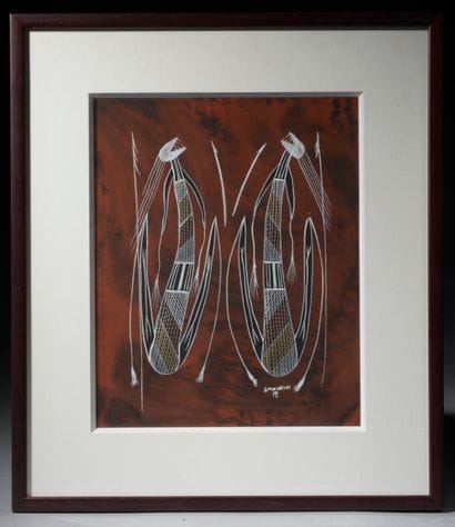 David MOOLOOLOO (né en 1956).

Figures tribales.

Gouache...