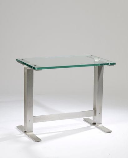 Bureau moderniste à structure tubulaire rectangulaire...