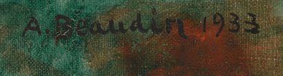 André́ BEAUDIN (1895-1979).

« La fuite ».

Huile...