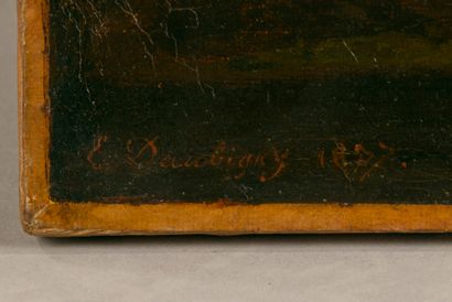 Edme-François DAUBIGNY (1789-1843).
Paysans...