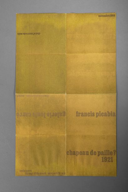 PICABIA (Francis). Straw Hat ? 1921. Paris...