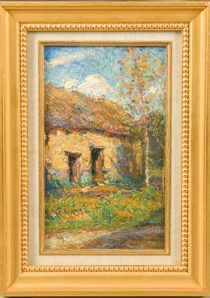 Ludovic VALLÉE (1864-1939). 
La chaumière...