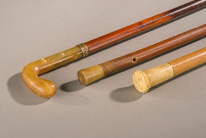 Canne épée, la poignée en corne moulée, une...
