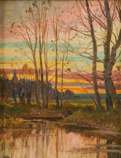 Paul SAÏN (1853-1908).
La Barthelasse, 1906...