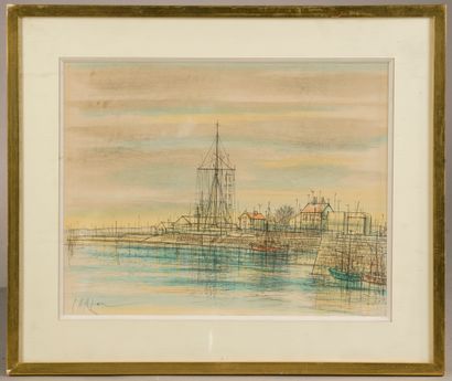 Jean CARZOU (1907-2000) : 
Le port
Lithographie
Haut....