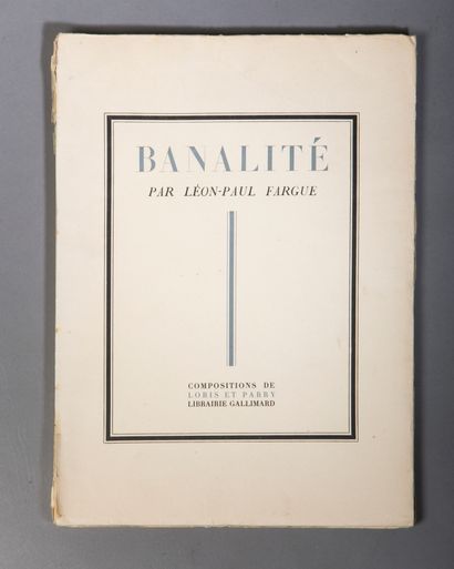 FARGUE (Léon-Paul) Banality. Paris, Gallimard,...