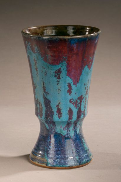 Michel AUGER (Puisaye, La Borne). 
Vase à...