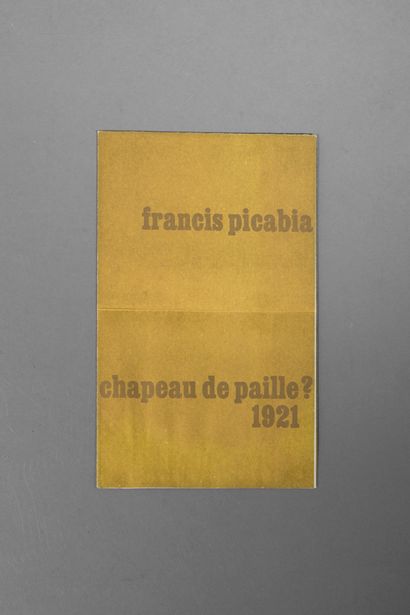 PICABIA (Francis). Straw Hat ? 1921. Paris...