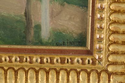 Octave LINET (1870-1962). 
La meule de foin...