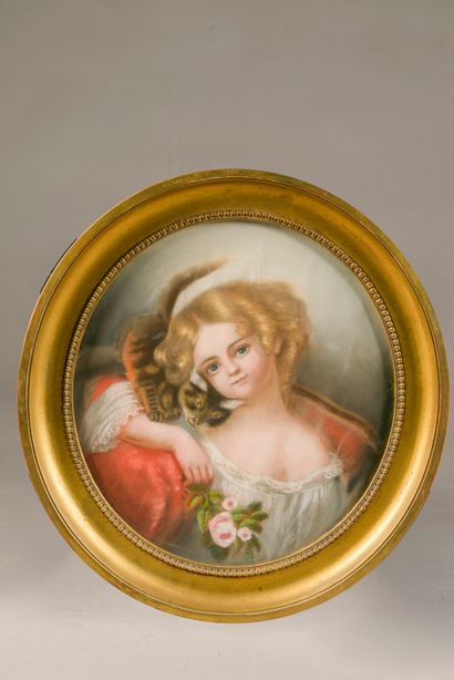 Ecole du début du XXe siècle.
Portrait d'une...