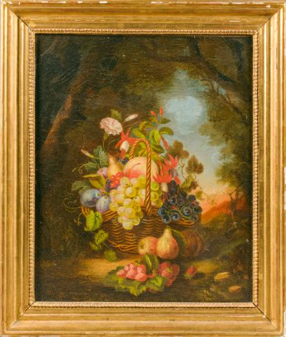 École française du XIXe siècle. 
Nature-morte...