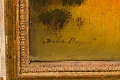 Jules DUPRE (1811-1889).
Paysage d'un bord...