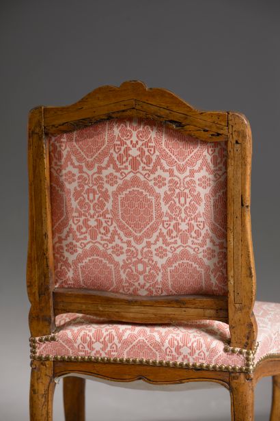 Ensemble de quatre chaises Louis XV, même...