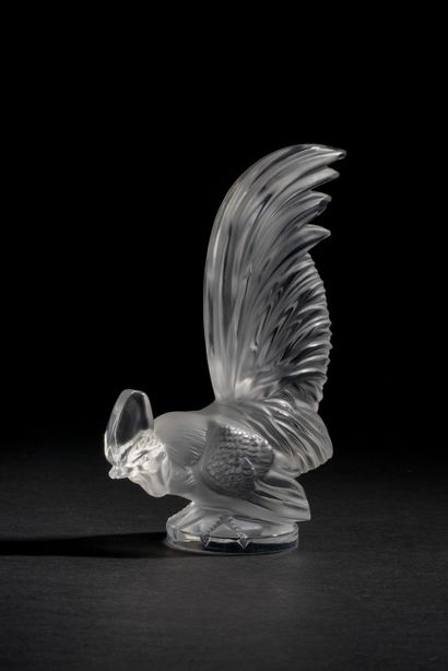 LALIQUE FRANCE
Coq en verre moulé pressé...