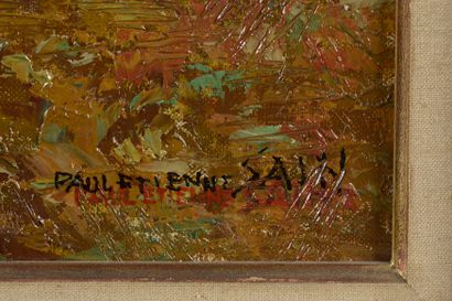 Paul-Étienne SAÏN (1904 - 1995).
Petit parc.
Huile...